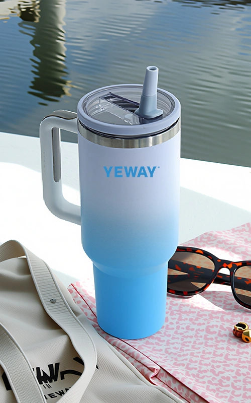 Large capacity insulated tumbler designed for outdoor drinkware brands and wholesale distribution